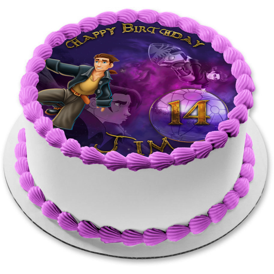 Disney Treasure Planet Tienes los ingredientes de la grandeza Jim Hawkins Long John Silver Treasure Map Adorno comestible para tarta Imagen ABPID56771 