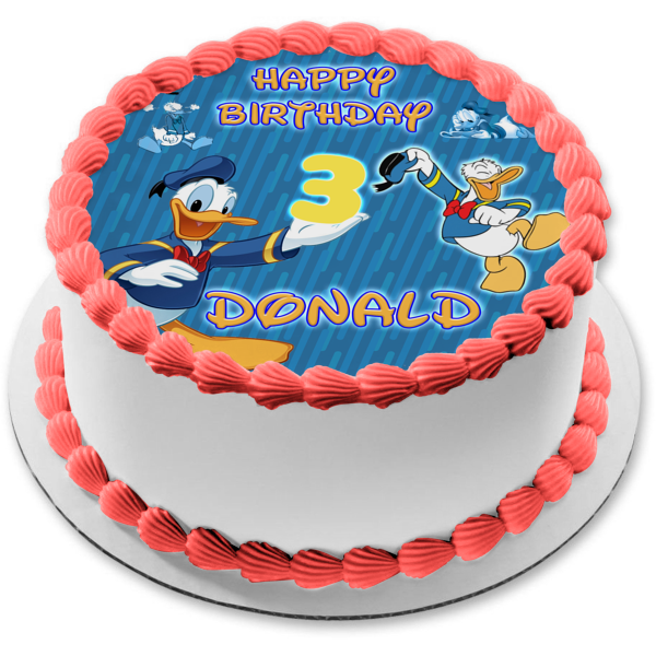 Donald Duck Collage Disney Mickey Mouse Clubhouse Edible Cake Topper Image ABPID56772