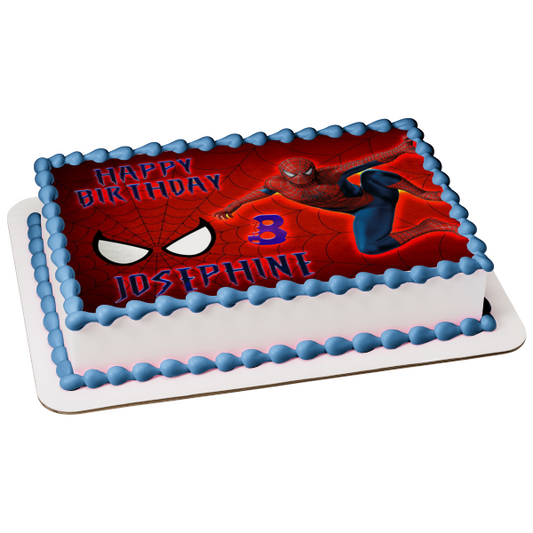 The Amazing Spider-Man Spider-Man Wall Crawl Edible Cake Topper Image ABPID56779