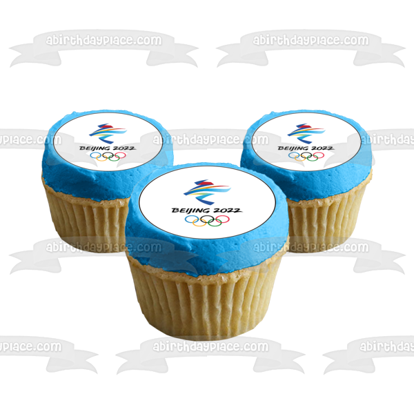 Beijing 2022 Winter Olympics Logo Edible Cupcake Topper Images ABPID55885