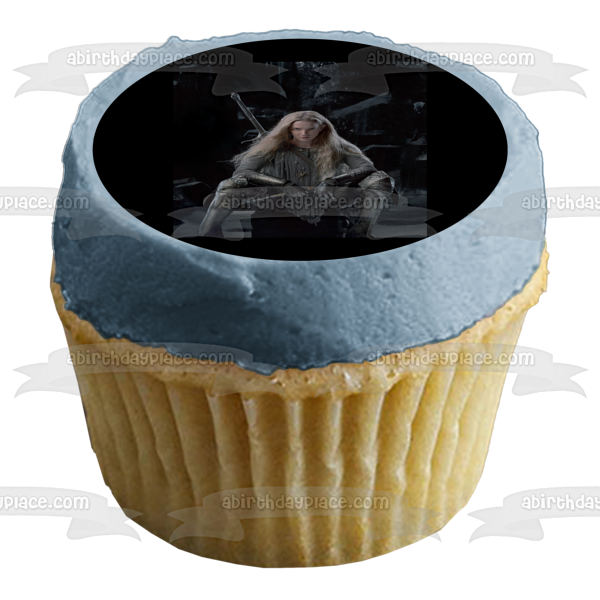 Galadriel Commander of the Northern Armies Rings of Power Edible Cake Topper Image ABPID56784