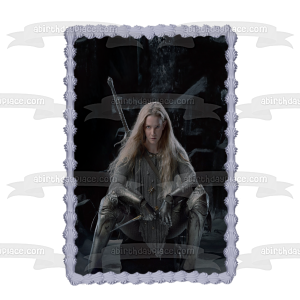 Galadriel Commander of the Northern Armies Rings of Power Edible Cake Topper Image ABPID56784