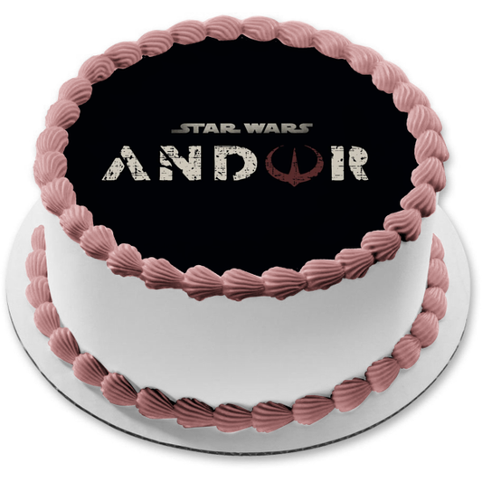 Imagen de decoración comestible para tarta con el logotipo de Star Wars Andor Television ABPID56795 