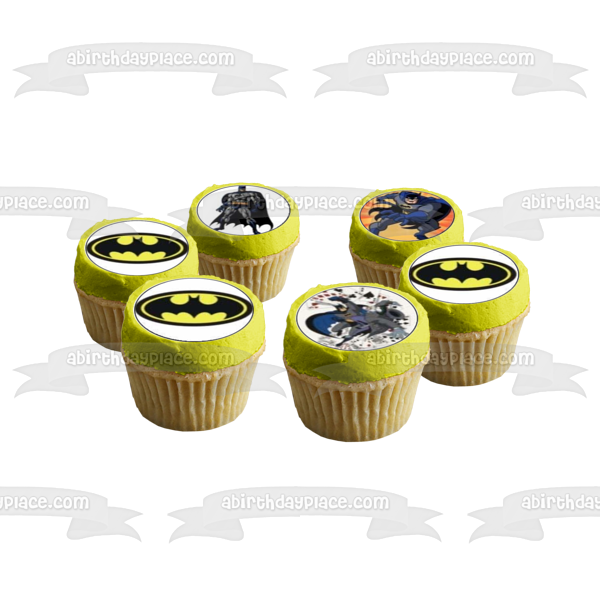 Batman Logo Bruce Wayne Edible Cupcake Topper Images ABPID01642