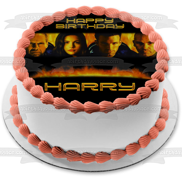 Armageddon Cast 1998 Film Movie Harry LIV Aj Dan Edible Cake Topper Image ABPID56808