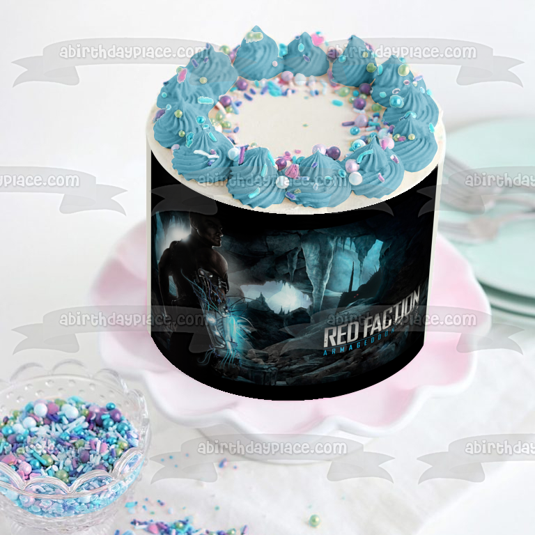 Imagen de decoración comestible para tarta con póster de Armageddon de Red Faction ABPID56817 