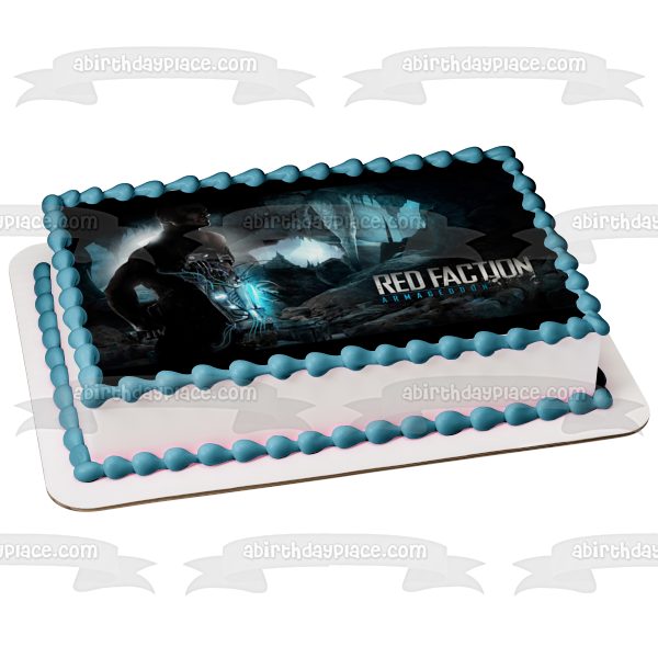 Imagen de decoración comestible para tarta con póster de Armageddon de Red Faction ABPID56817 
