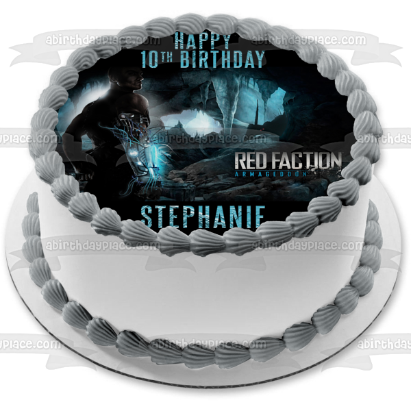 Red Faction Armageddon Poster Edible Cake Topper Image ABPID56817