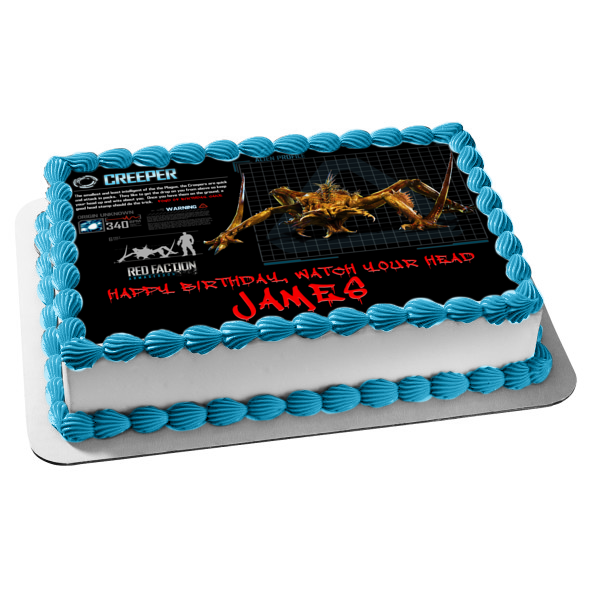 Red Faction Creeper Les gusta el pastel Imagen de decoración comestible para pastel ABPID56818 