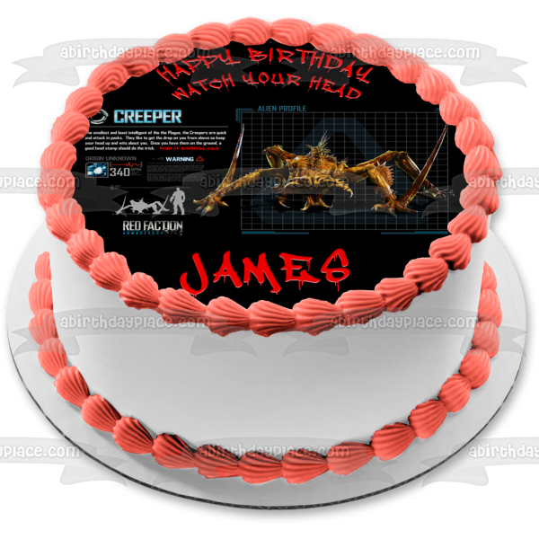 Red Faction Creeper Les gusta el pastel Imagen de decoración comestible para pastel ABPID56818 