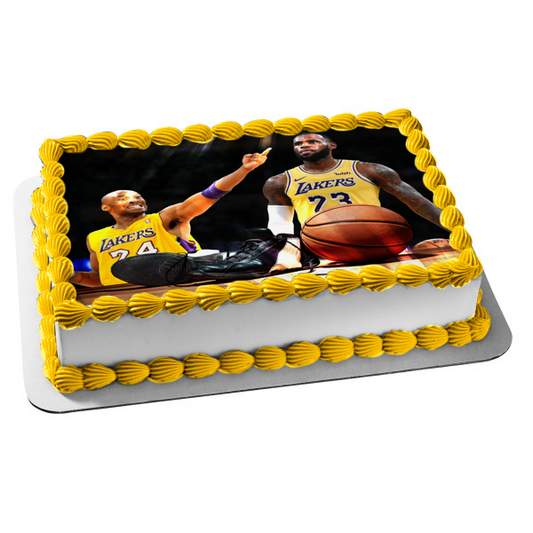 Shoestrings Lebron Jame Kobe Bryant Apreciación Decoración comestible para tarta Imagen ABPID56819 