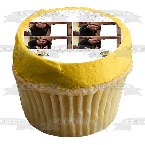 Despicable Me Minions Gru Plan Meme Edible Cake Topper Image ABPID56811