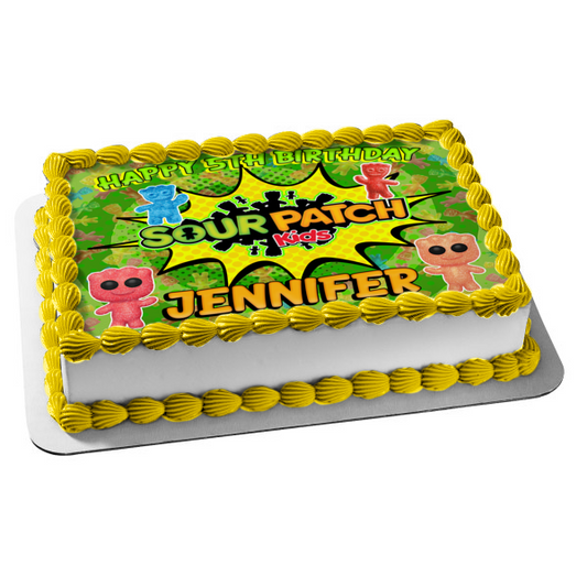 Imagen de adorno comestible para pastel Sour Patch Kids Candy Pops de semitono ABPID56820 