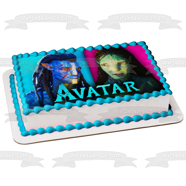 Avatar: The Way of Water Jake and Tsireya Edible Cake Topper Image ABPID56834