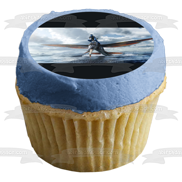 Avatar: The Way of Water Jake Flying Over the Water Edible Cake Topper Image ABPID56831