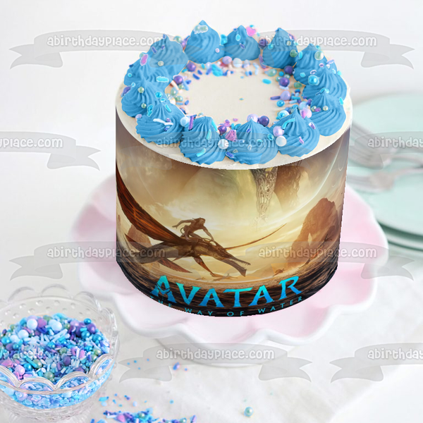 Avatar: The Way of Water Jake Flying Edible Cake Topper Image ABPID56833