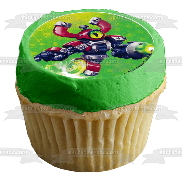 Skylander Swap Force Blast Zone Wash and Buckler Edible Cupcake Topper Images ABPID04017