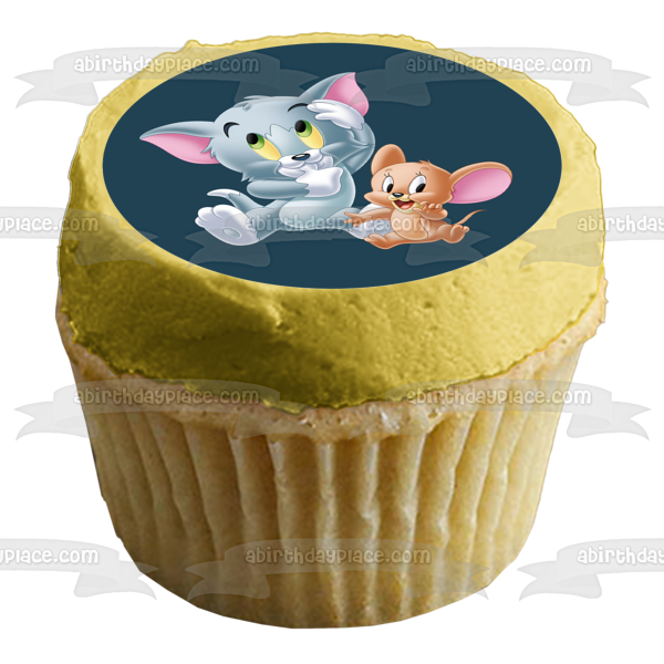 Baby Tom and Jerry Hanna and Barbera Cartoon Warner Bros Edible Cake Topper Image ABPID56842