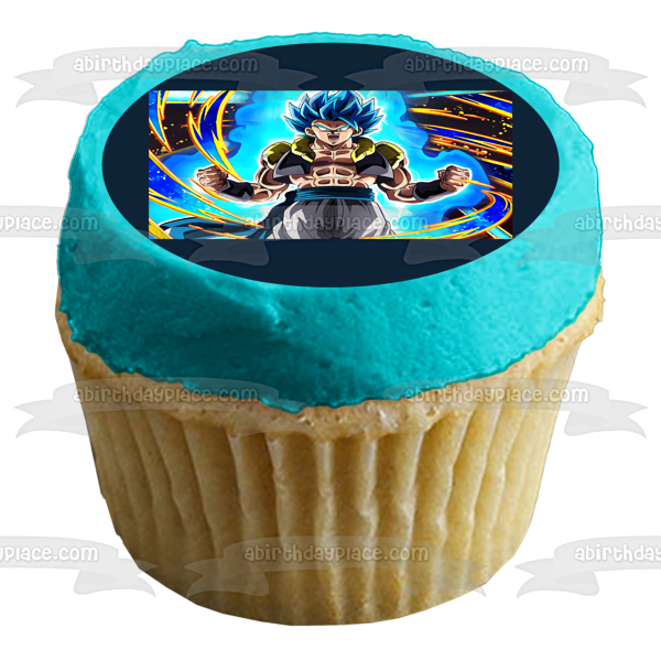 Gogeta Dragon Ball Z Gt Super Fusion Reborn Edible Cake Topper Image ABPID56846
