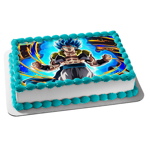 Gogeta Dragon Ball Z Gt Super Fusion Reborn Edible Cake Topper Image ABPID56846