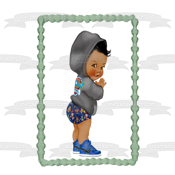 Paw Patrol Baby Boy Edible Cake Topper Image ABPID56859