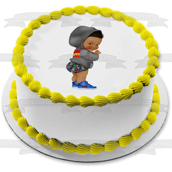 Marvel Baby Boy Edible Cake Topper Image ABPID56852