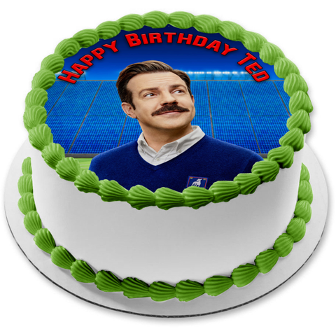 Ted Lasso Soccer Sports Comedy TV Show Edible Cake Topper Image ABPID56864