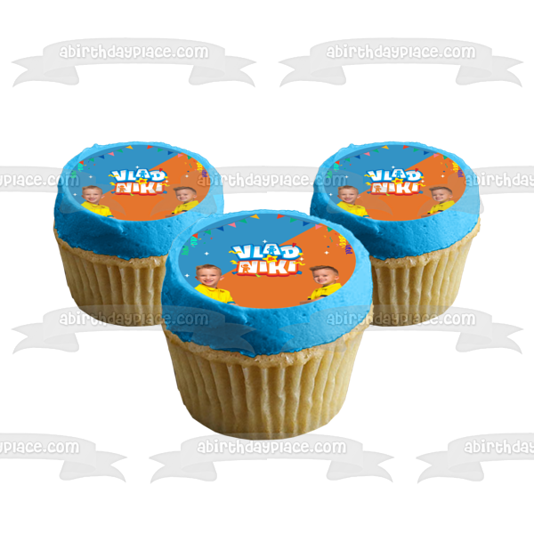 Vlad and Niki Russian American Youtube Edible Cake Topper Image ABPID56866