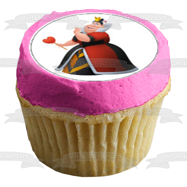 Alice In Wonderland the Mad Hatter the White Rabbit the Queen of Hearts and Chesire Cat Edible Cupcake Topper Images ABPID06740
