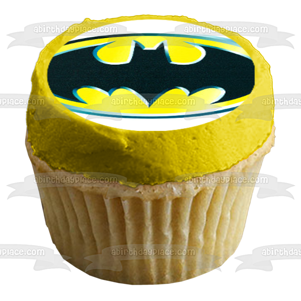 Superhero Logos Captain America Batman Iron Man and Thor Edible Cupcake Topper Images ABPID07023