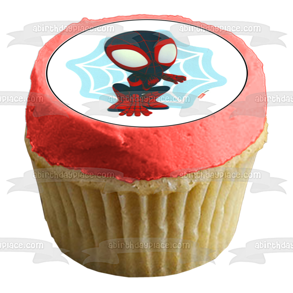 Spidey and His Amazing Friends Ghost Spider Spinn Edible Cupcake Topper Images ABPID56870
