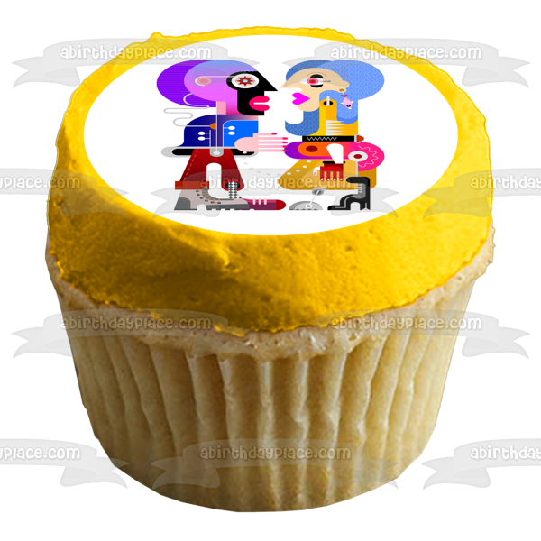 Abstract Art People Artist Art Teacher Fine Art Edible Cake Topper Image ABPID56871