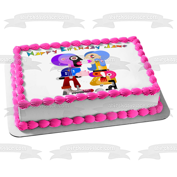 Abstract Art People Artist Art Teacher Fine Art Edible Cake Topper Image ABPID56871
