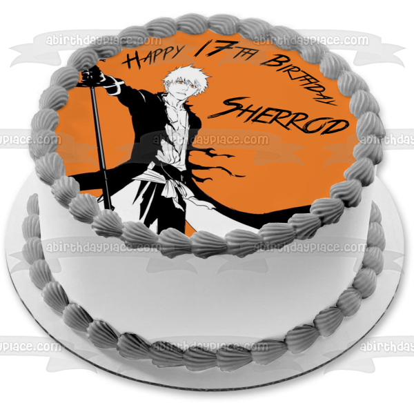 Bleach Ichigo Thousand Year Blood War Edible Cake Topper Image ABPID56872