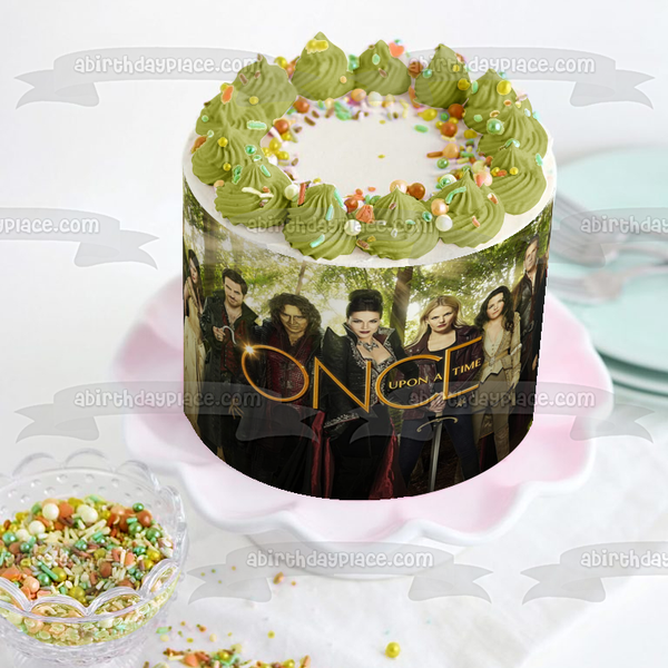 Once Upon a Time Rumpelstiltskin the Evil Queen Emma Swan Henry Edible Cake Topper Image ABPID56941