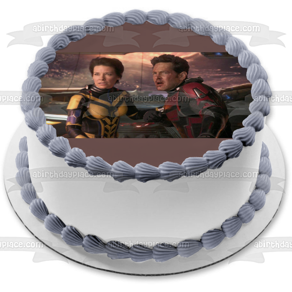 Ant-Man y la Avispa: Quantumania Hope Van Dyne y Scott Lang Imagen comestible para decoración de tarta ABPID56890 