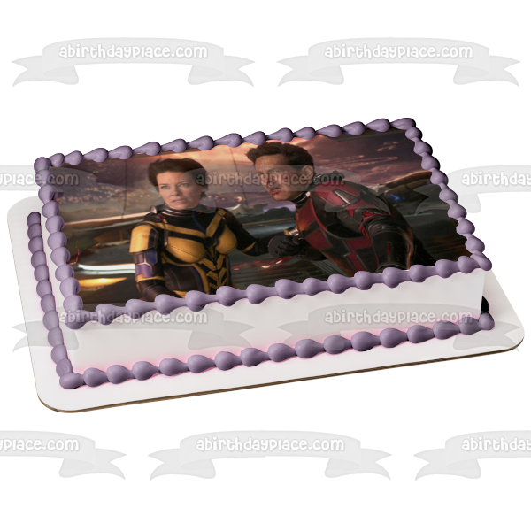 Ant-Man y la Avispa: Quantumania Hope Van Dyne y Scott Lang Imagen comestible para decoración de tarta ABPID56890 