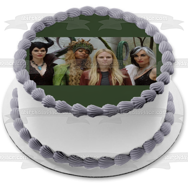 Once Upon a Time the Evil Queen Emma Cruella Edible Cake Topper Image ABPID56899