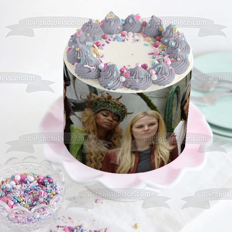 Once Upon a Time the Evil Queen Emma Cruella Edible Cake Topper Image ABPID56899