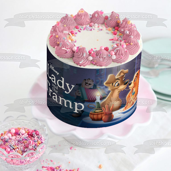 The Lady and the Tramp Edible Cake Topper Image ABPID56902