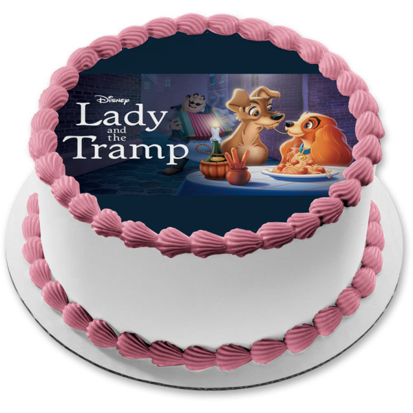 The Lady and the Tramp Edible Cake Topper Image ABPID56902