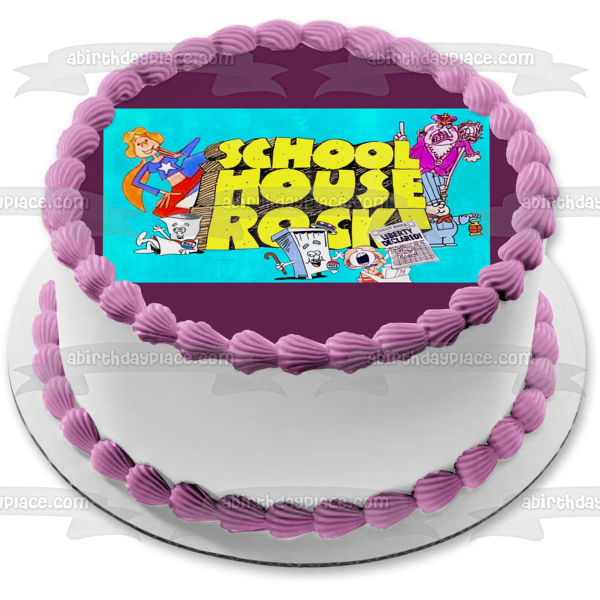 School House Rock! Sarah Mr. Morton and the Noun Girl Edible Cake Topper Image ABPID56903