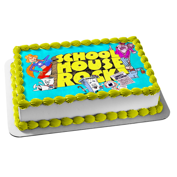 School House Rock! Sarah Mr. Morton and the Noun Girl Edible Cake Topper Image ABPID56903