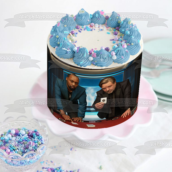 Poker Face Jake Foley and Andrew Johnson Edible Cake Topper Image ABPID56908