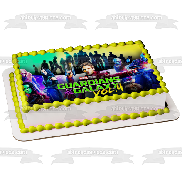 Guardians of the Galaxy Vol 4 Gamora Star-Lord and Yondu Udonta Edible Cake Topper Image ABPID56909