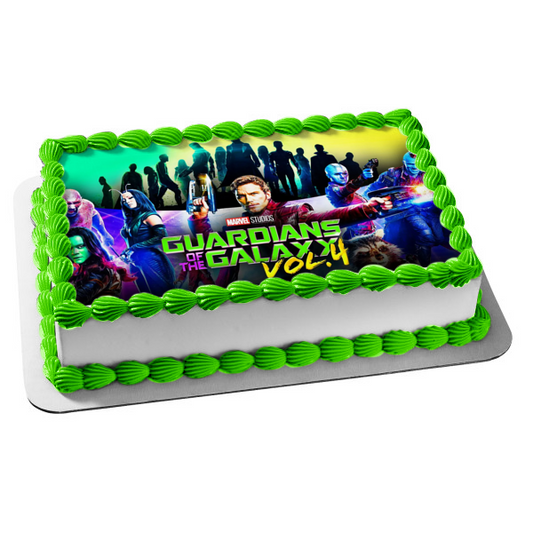 Guardians of the Galaxy Vol 4 Gamora Star-Lord and Yondu Udonta Edible Cake Topper Image ABPID56909