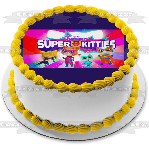  Birthday Party Supplies Super Kitties Includes The Super Kitties  Inspired Happy Birthday Banner - Cake Topper - 24 Cupcake Toppers - 16  Balloons : Grocery & Gourmet Food