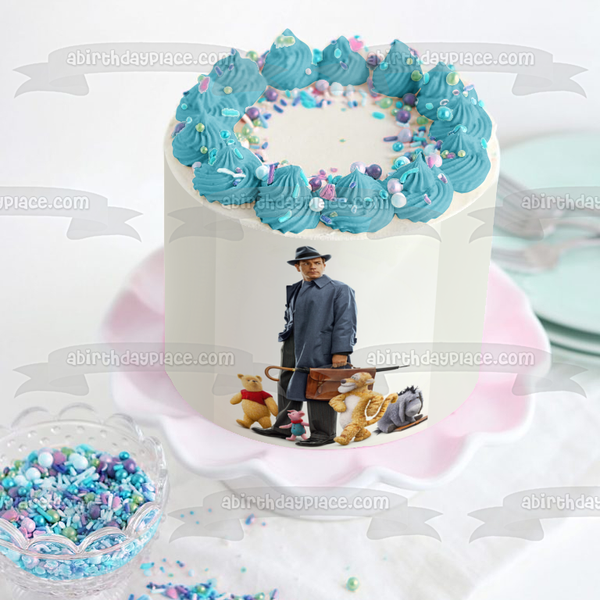 Christopher Robin Winnie the Pooh Tigger Piglet and Eeyore Edible Cake Topper Image ABPID56925