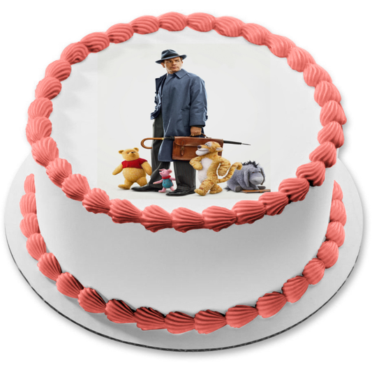 Christopher Robin Winnie the Pooh Tigger Piglet y Eeyore Adorno comestible para tarta Imagen ABPID56925 