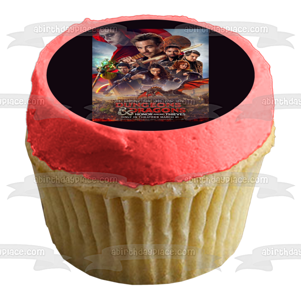 Dungeons & Dragons Honor Among Thieves Edgin the Bard Doric and Xenk the Paladin Edible Cake Topper Image ABPID56988